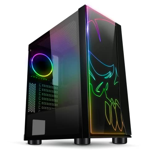 Boîtier PC Gamer SPIRIT OF GAMER Ghost One RGB - Verre Trempé, 2 Ventilos ARGB Inclus - Compatible ATX/Micro-ATX